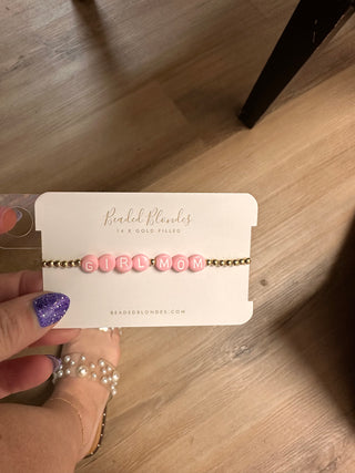 Girl Mom Light Pink Bracelet