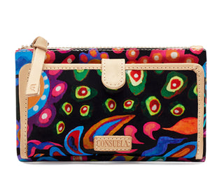 Consuela Slim Wallet Sophie Black Swirly