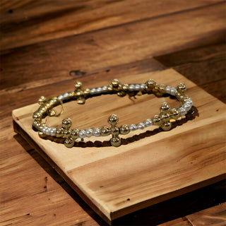 Enewton Signature Cross Sincerity pattern Sterling 2.5mm Classic Beaded Signature Cross Gold 4mm