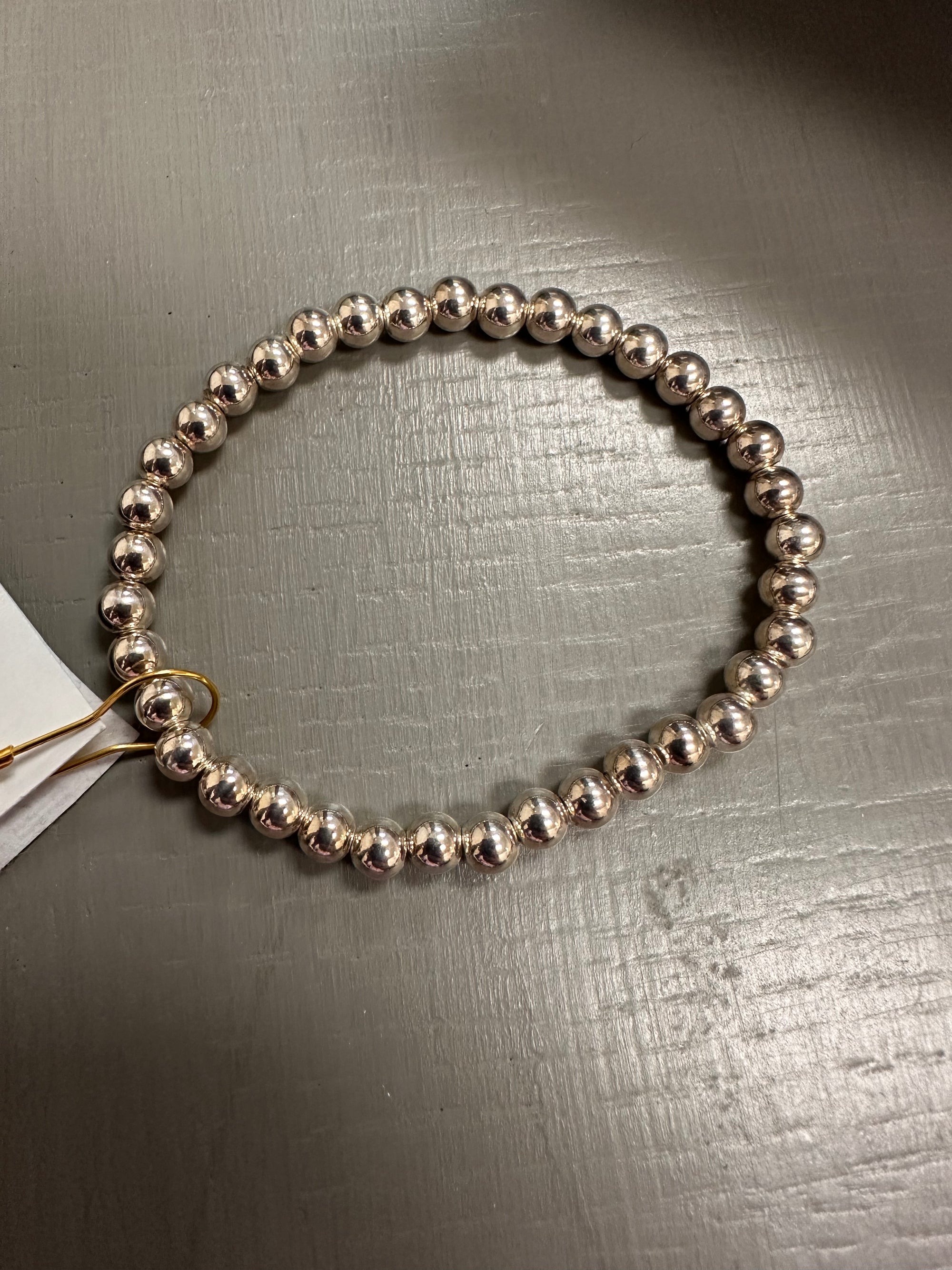 5MM Silver Beaded Bracelet