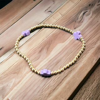 Enewton Signature Cross Gold 3MM Purple