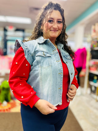 Jordyn Ruffle Denim Vest