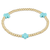 Enewton Signature Cross Gold Pattern 3mm Bead Bracelet Turquoise