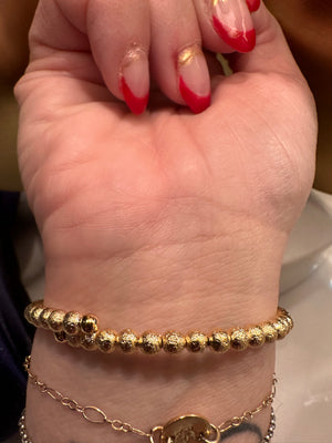 Gold Beaded Wrap Bracelets