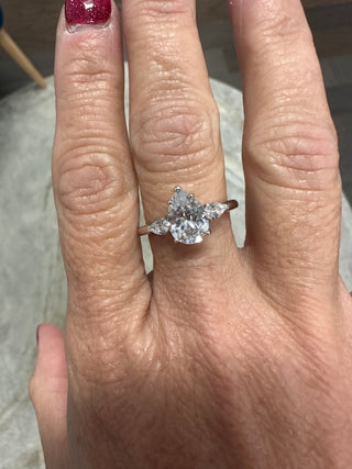 Fancy Fashion Pear Shaped CZ Ring