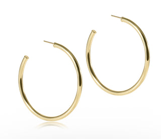 Enewton Round Gold 2" Post Hoop 3MM Smooth