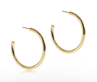 Enewton Round Gold 1.5" Post Hoop 3MM Smooth