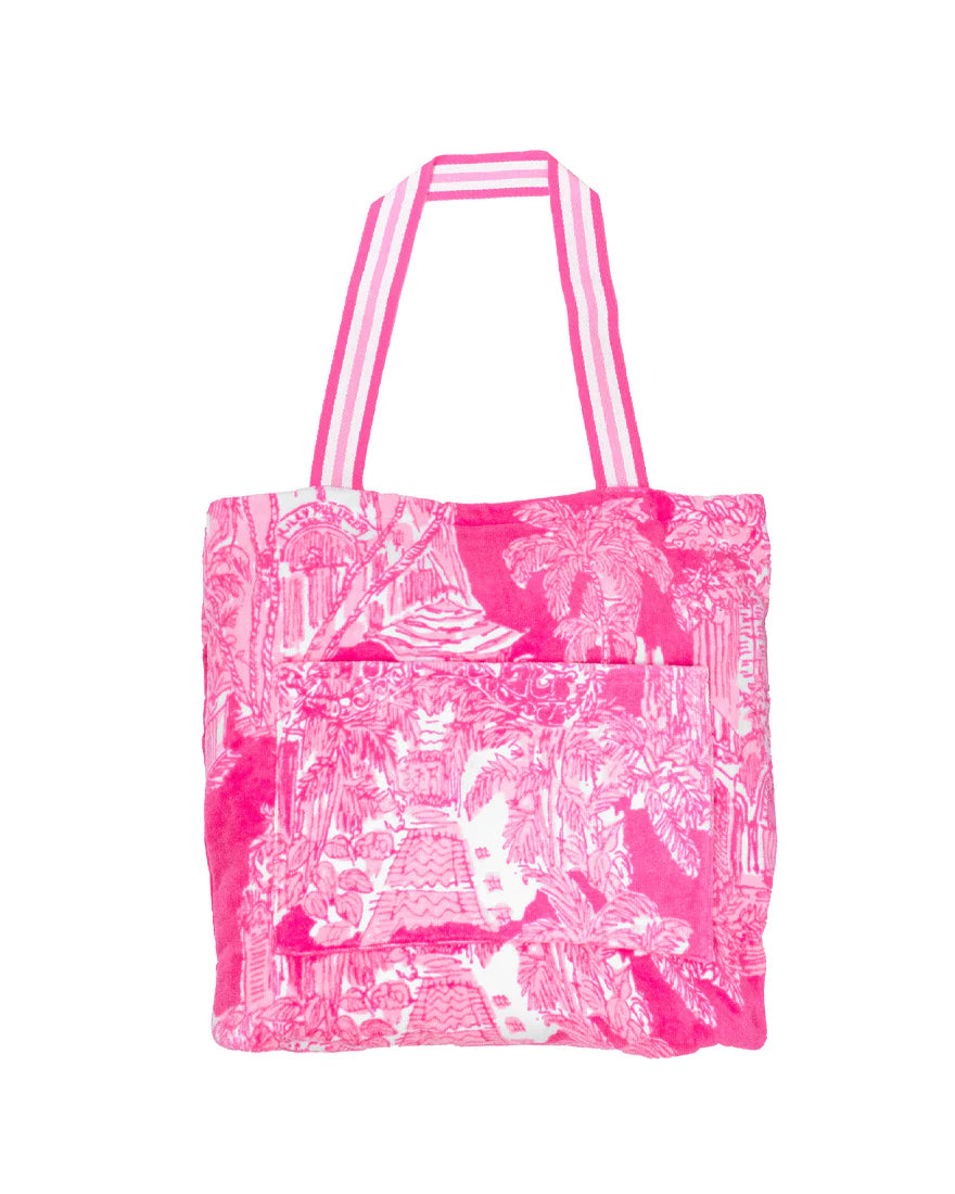 Lilly Pulitzer Towel Tote Palm Beach Toile
