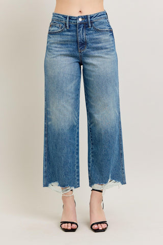 Judy Blue Destroy Hem Wide Crop