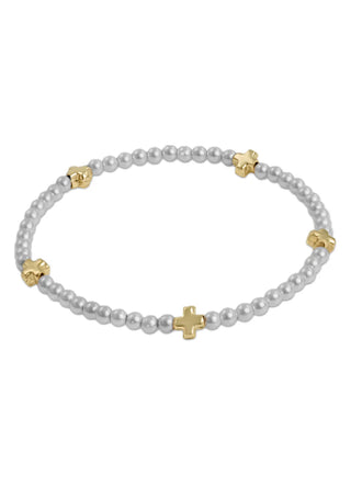 Enewton Signature Cross Pearl 3MM Bracelet