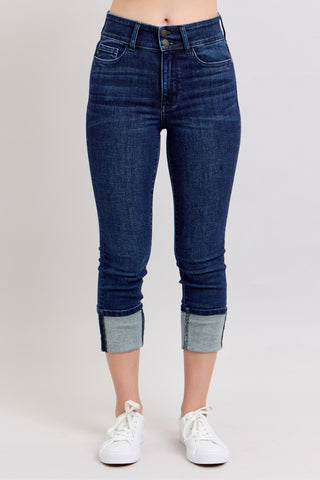 Judy Blue HW Double Band Capri Jean
