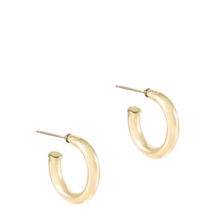 Enewton Round Gold 1" Post Hoop 4MM Smooth