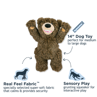 Grizzly Inner Rop Plush Dog Toy