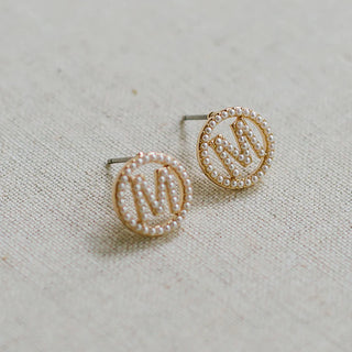 Luna Initial Earrings