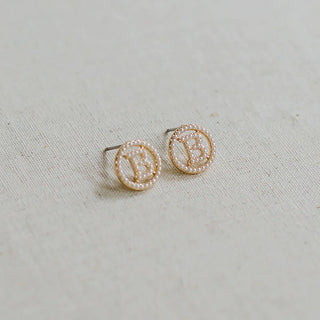 Luna Initial Earrings