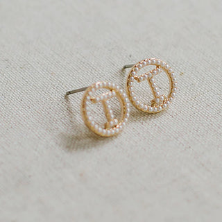 Luna Initial Earrings