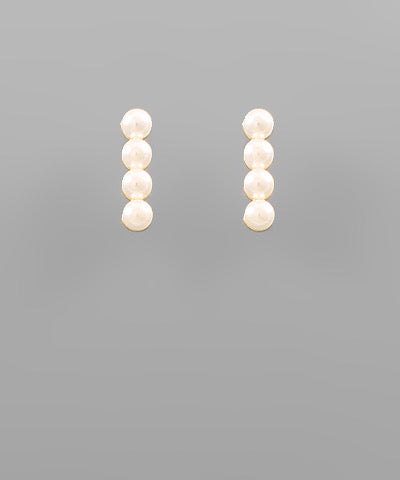 4 Pearl Bar Earrings