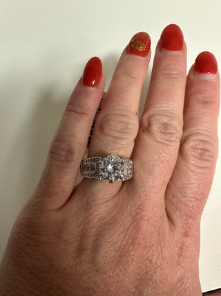 Fancy Fashion Wide Band Solitare Ring