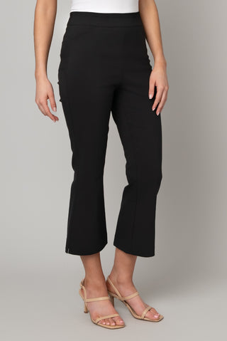 Black Pull On Millennium Cropped Flare Pant