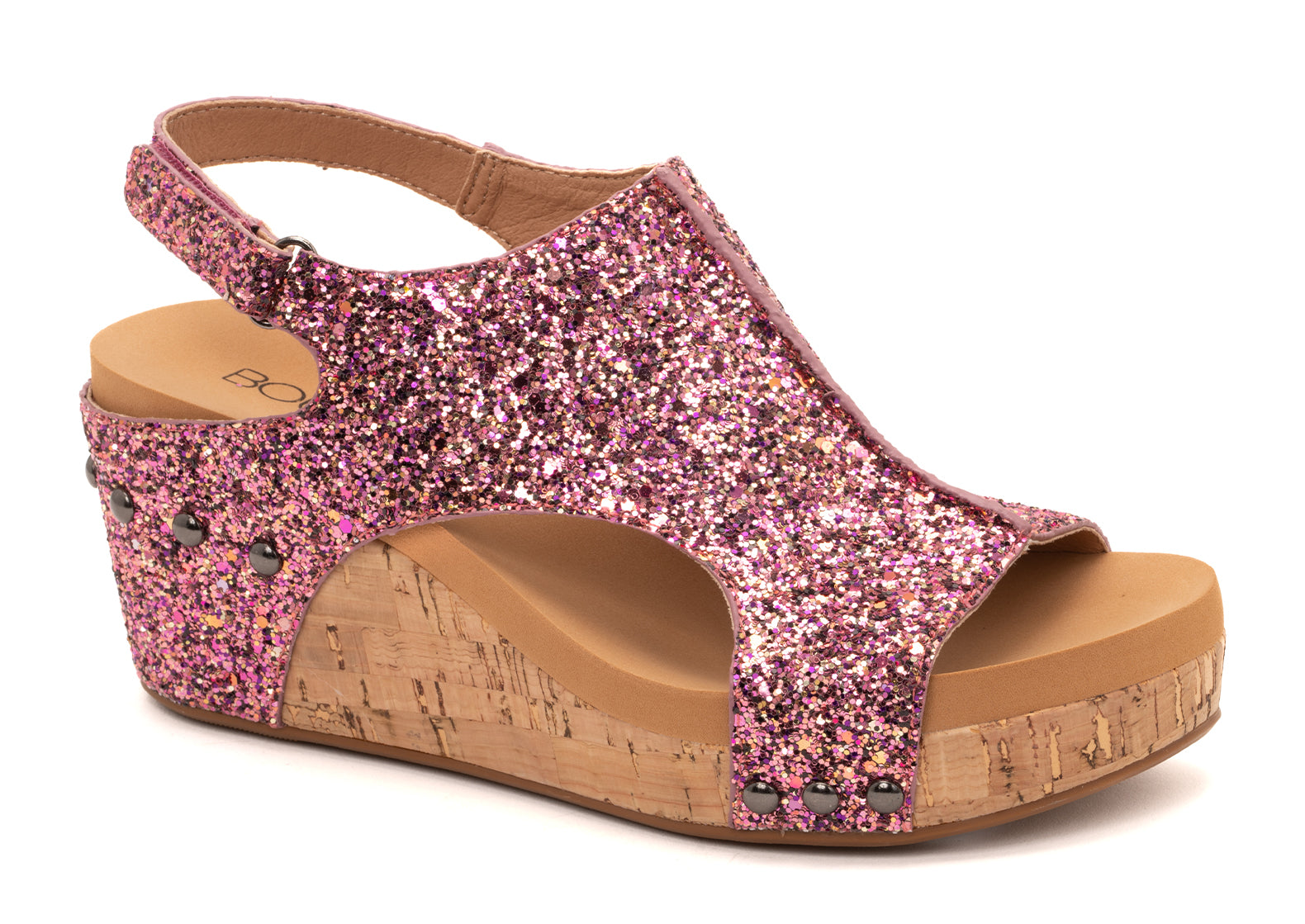 Corkys Carley Mixed Berry Glitter Wedge