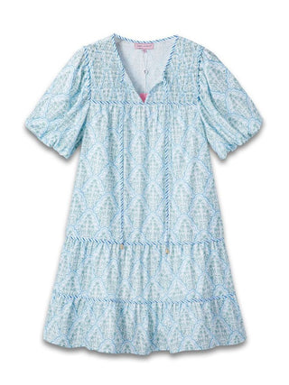 Simply Southern Prim Blue Floral Dress