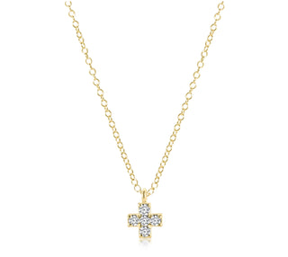 Enewton 14kt Gold & Diamond Signature Cross Necklace