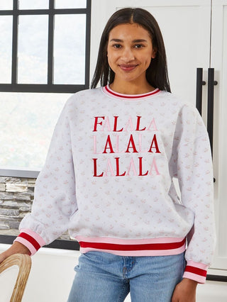 Crew Neck Fa la la la Pullover