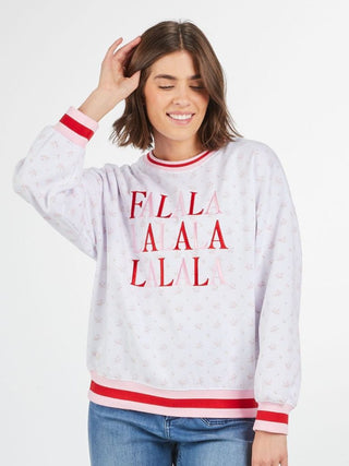 Crew Neck Fa la la la Pullover
