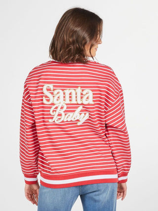 Crew Neck Santa Baby Pullover