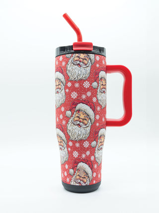 40oz Tumbler Holiday Santa