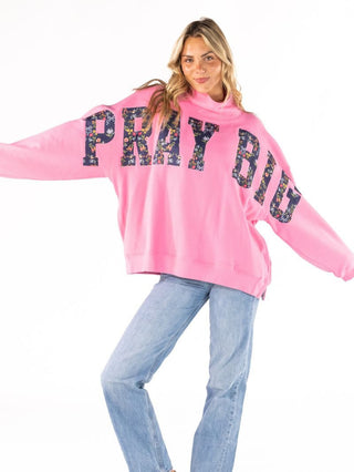 Pray Big Mock Neck One Size Fits Most