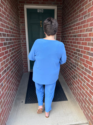 French Blue LS Top