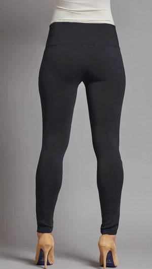 Wide Band Pull-On Ankle Legging Heather Grey
