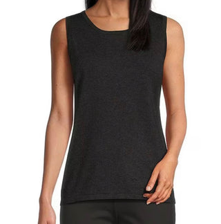 M43102 Jewel Neck Tank Sweater Black