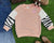Girls Pink Fleece Sweatshirt With Zebra Sleeves
