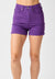 Judy Blue HW Tummy Control Purple Shorts