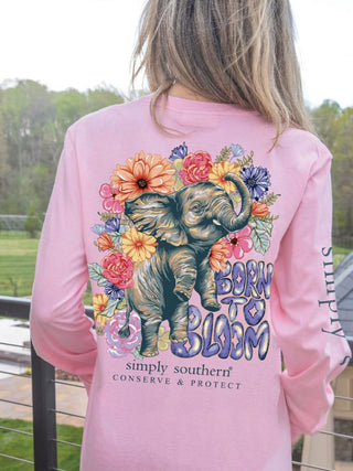 Simply Southern LongSleeve Elephant Tracker Bloom Shirt