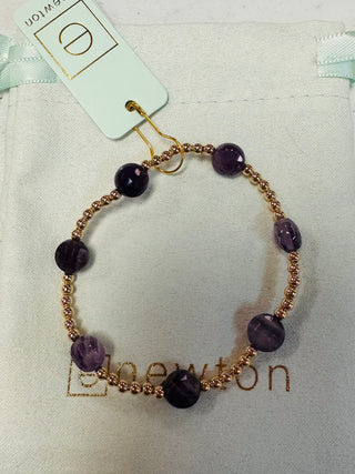 ENEWTON ADMIRE GOLD 3MM BEAD BRACELET AMETHYST