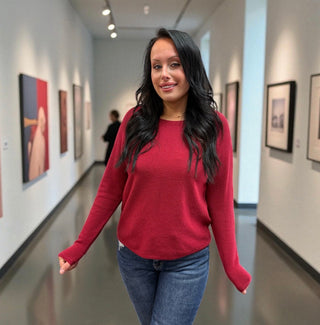 Berry Crew Neck Sweater