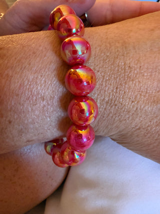 Iridescent Beaded Stretch Bracelets