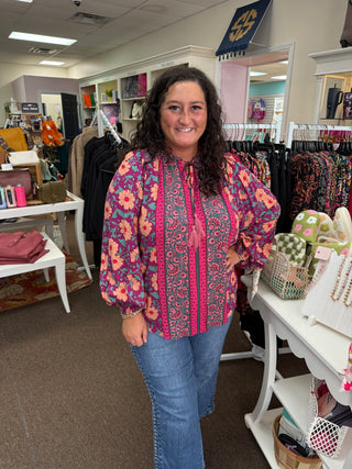 Crimson Bloom Top