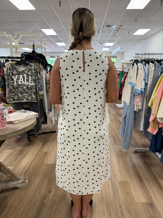 Dot Moment Cream Dress