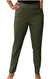 M30719PM Pull On Ankle Pant with Pockets Dark Moss