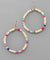 Rubber Bead Circle Earrings