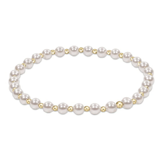 Enewton Classic Grateful 4mm Bead Bracelet Pearl