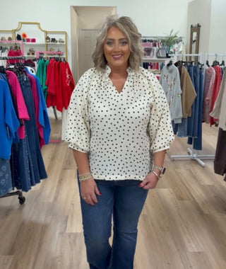 Polka Dot Poise Top