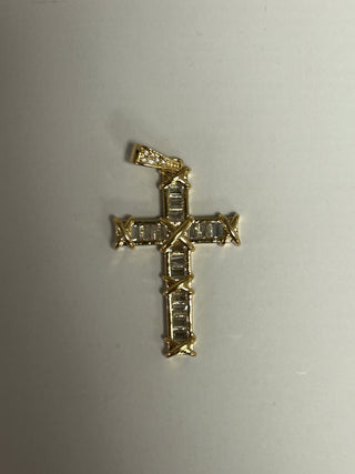 Charm Stone Cross with Braid