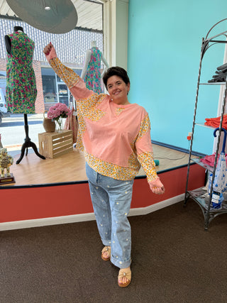 Peachy Petal Pullover