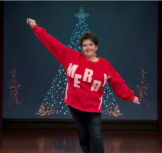 Merry Bow Fleece Sweatshirt