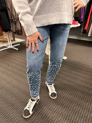 T43204PM Pearl Skinny Ankle Jean